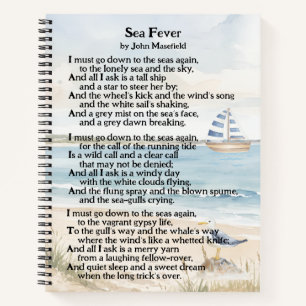 Meerfieber John Masefield Seefahrergedicht Notizbuch