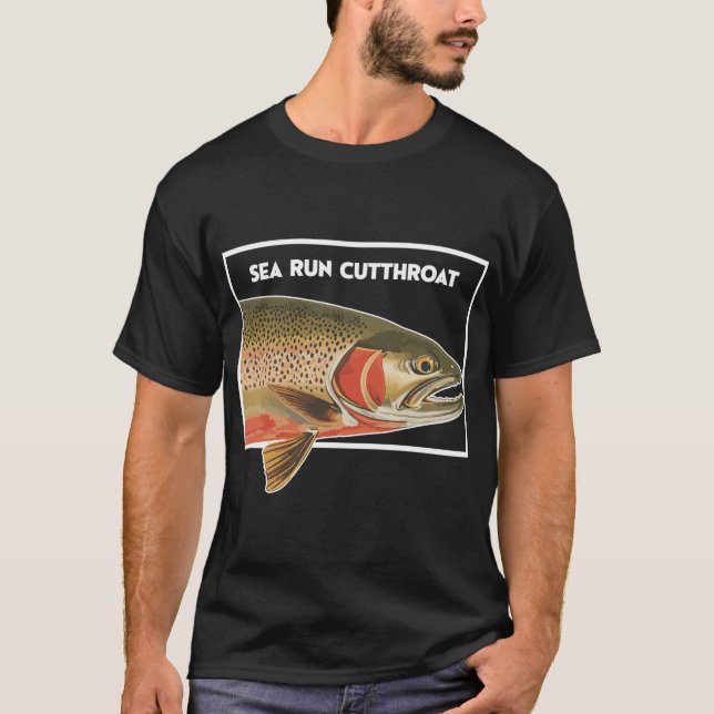 Meerforelle-Angler-Geschenk T-Shirt (Vorderseite)