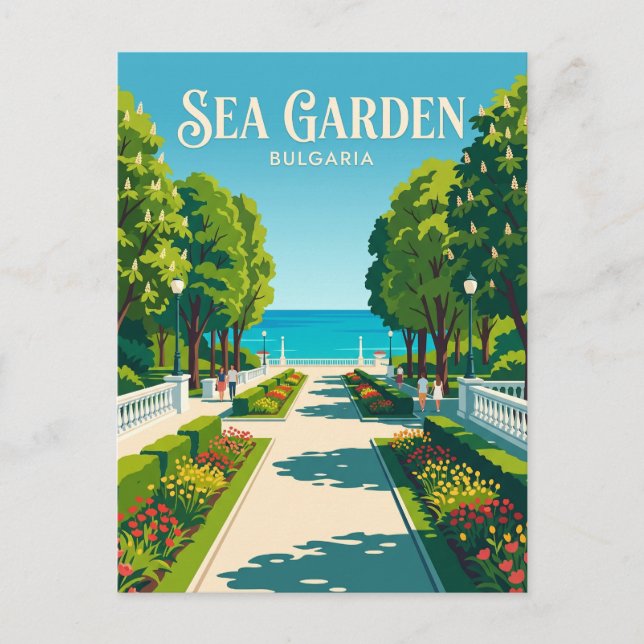 Meergarten Bulgarien Postkarte (Vorderseite)