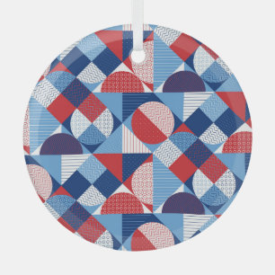 Meergeometrie: nahtloses Muster im Sommer. Ornament Aus Glas
