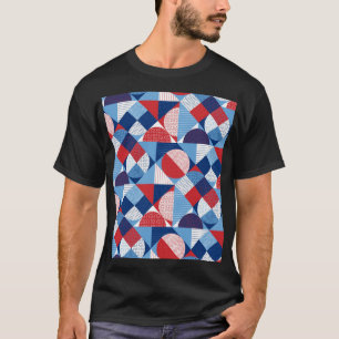 Meergeometrie: nahtloses Muster im Sommer. T-Shirt
