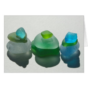 Meerglas, Strandglas, blau, grün, aqua, leer