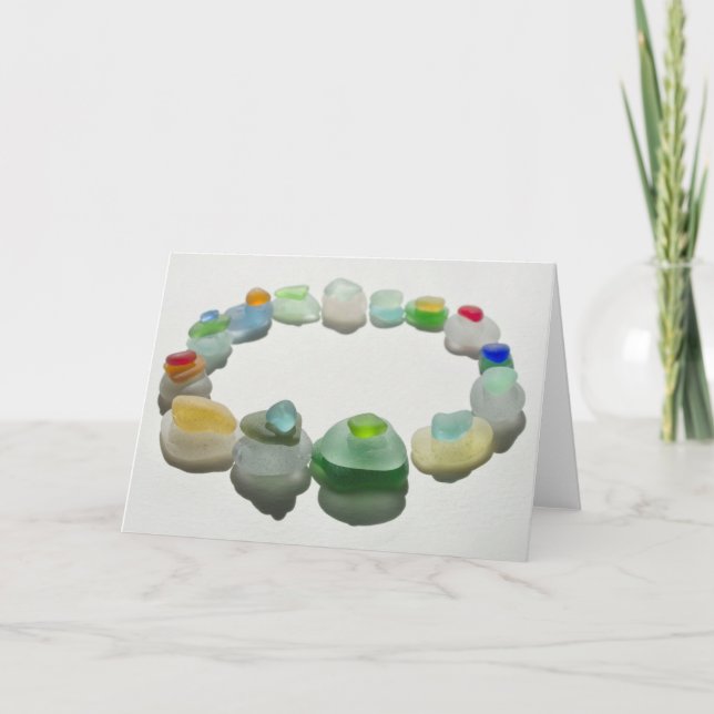 Meerglas, Strandglas, seltene Farben, Blanko Karte (Vorderseite)