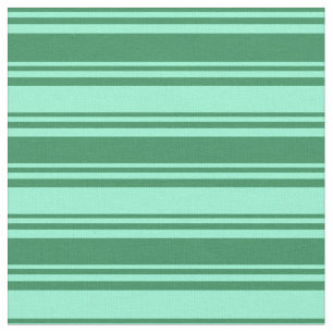 Meergrün und Aquamarine-Linien-Muster Stoff