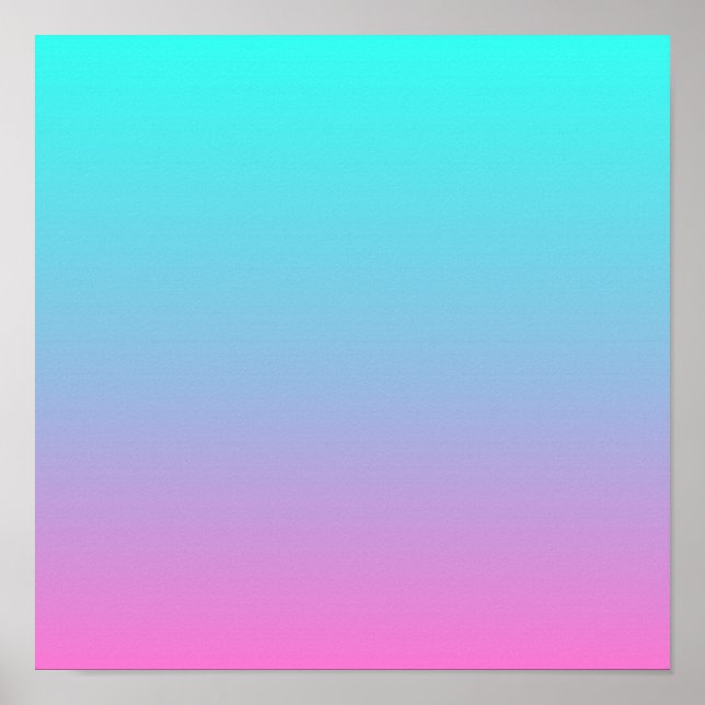 Meerjungfarben Farbverlauf lila rosa Aqua ombre Poster (Vorne)