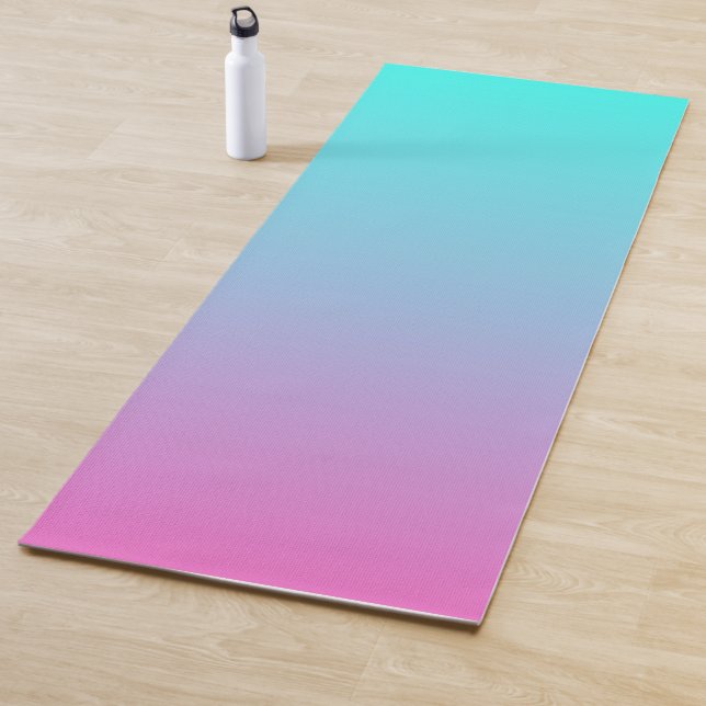 Meerjungfarben Farbverlauf lila rosa Aqua ombre Yogamatte (Beispiel)