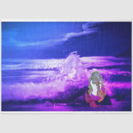 Meerjungfische und Lila Meeresgewebe und Entkundun Seidenpapier