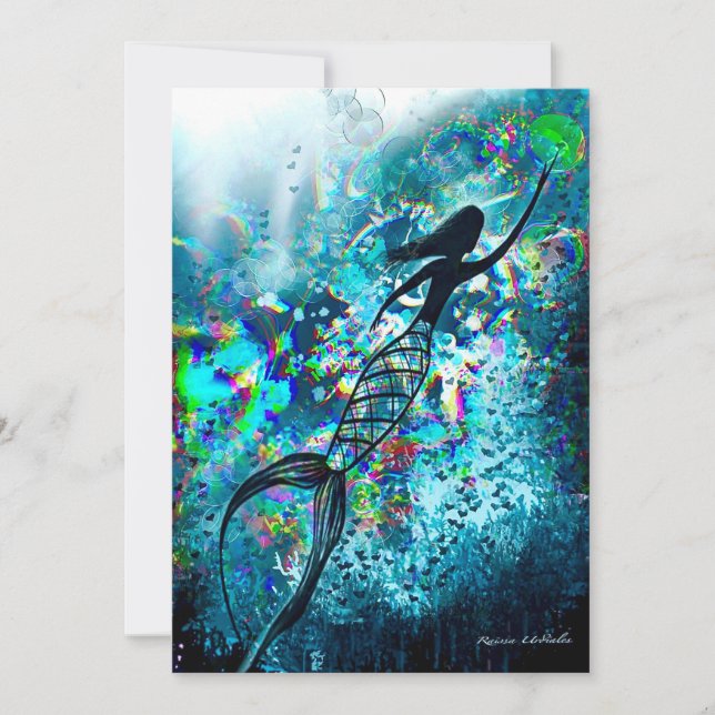 Meerjungfläche Dankeskarte (Vorderseite)