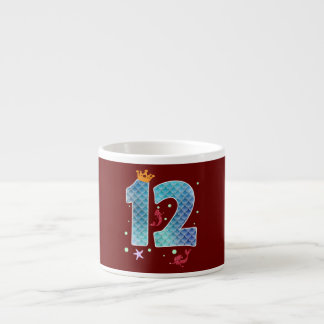 Meerjungfrau 12. Geburtstag Zwölf Jahre altes Mädc Espressotasse