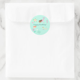 Meerjungfrau 1,5" Rund Sticker