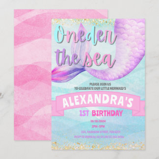 Meerjungfrau 1. Geburtstag Oneder See Einladung
