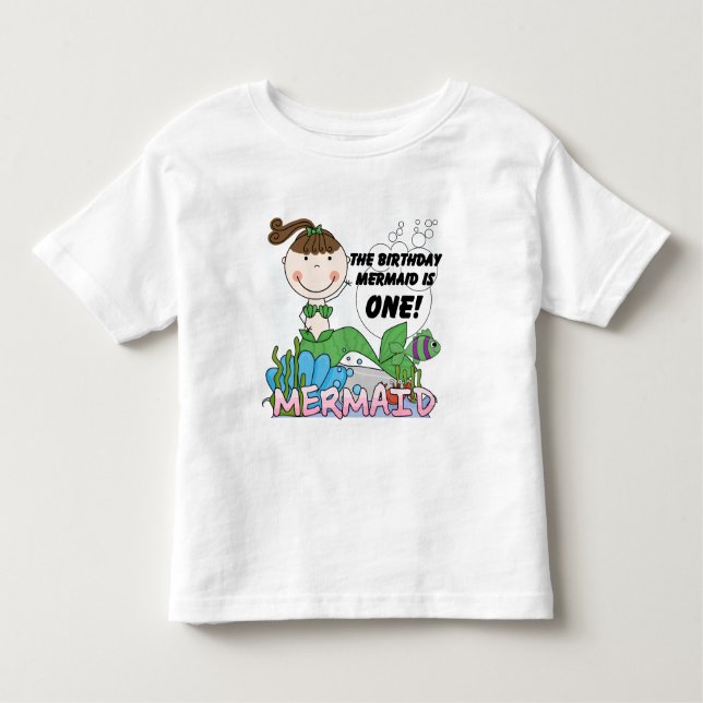Meerjungfrau 1. Geburtstag Tshirts und Geschenke (Vorderseite)