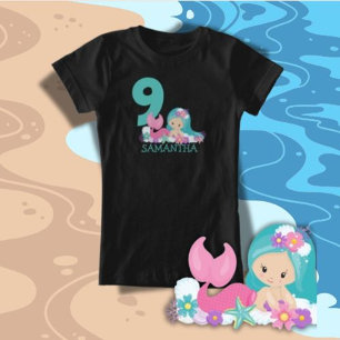 Meerjungfrau 9. Geburtstag Marina - Vom T - Shirt