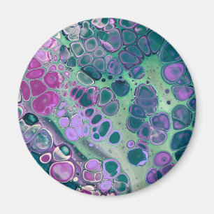 Meerjungfrau Acryl Pour, Coole Farbige Abstraktion Magnet