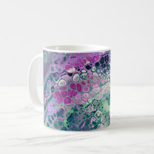 Meerjungfrau Acrylpour, Cool farbig Abstrakt Kaffeetasse