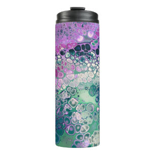Meerjungfrau Acrylpour, Cool farbig Abstrakt Thermosbecher