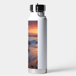 Meerjungfrau am Meer beim Sonnenaufgang -Pop-up-St Trinkflasche