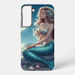 Meerjungfrau am Strand bei Nacht Samsung Galaxy Hülle