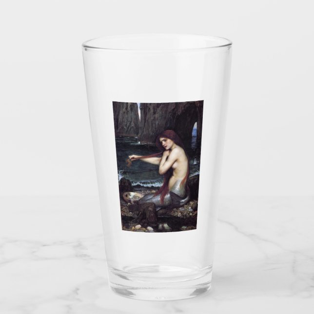 Meerjungfrau am Strand Glas (Vorderseite)