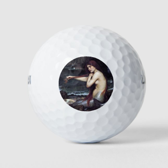 Meerjungfrau am Strand Golfball (Vorderseite)