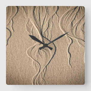 Meerjungfrau am Strand Quadratische Wanduhr