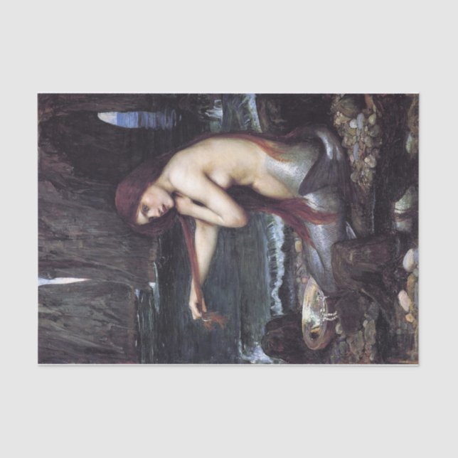 Meerjungfrau am Strand Seidenpapier (Vorderseite)