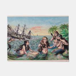 Meerjungfrau Antike Magie Schöner Ozean Fußmatte