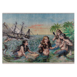 Meerjungfrau Antike Magie Schöner Ozean Schneidebrett