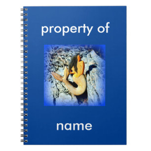 Meerjungfrau auf blau notizblock