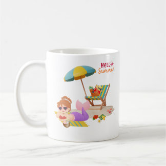 Meerjungfrau auf einem Badetuch Coffee Tasse