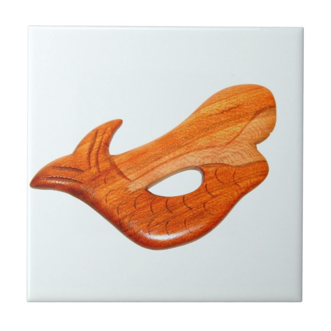 Meerjungfrau auf weißem Kachel (Vorderseite)