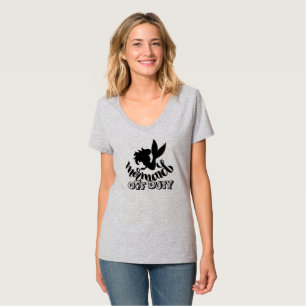 Meerjungfrau Außer Dienst Lustiger Strand T-Shirt