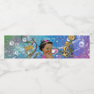 Meerjungfrau-Baby-Party-Wasserflaschen-Etiketten Wasserflaschenetikett
