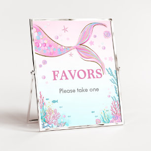 Meerjungfrau Baby Shower Geschenke Schild