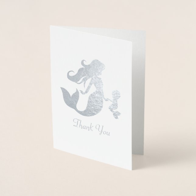 Meerjungfrau-Babydusche Folienkarte (Vorderseite)