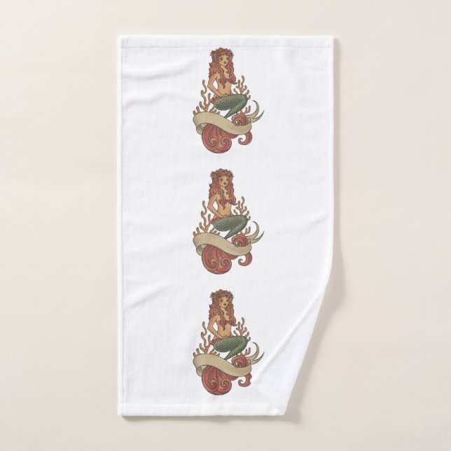 Meerjungfrau Badhandtuch Set (Handtuch)