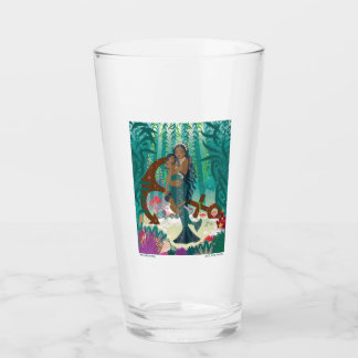 Meerjungfrau (braune Haut und Augen) Glas