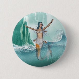 Meerjungfrau Button