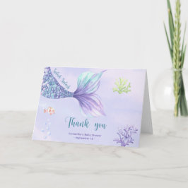 Meerjungfrau Danke, Baby Dusche Dankeskarte