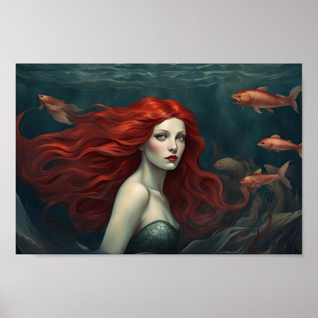 Meerjungfrau des tiefen Posters Poster (Vorne)
