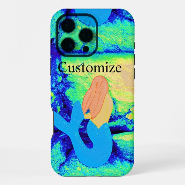 Meerjungfrau Design iPhone Hülle (Rückseite)