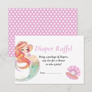 Meerjungfrau Diape Raffel Baby Shower Unter dem Me Einladung