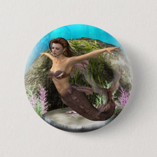 Meerjungfrau-Diva Button