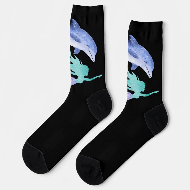 Meerjungfrau, Dolphin Socken (Linkes Detail)