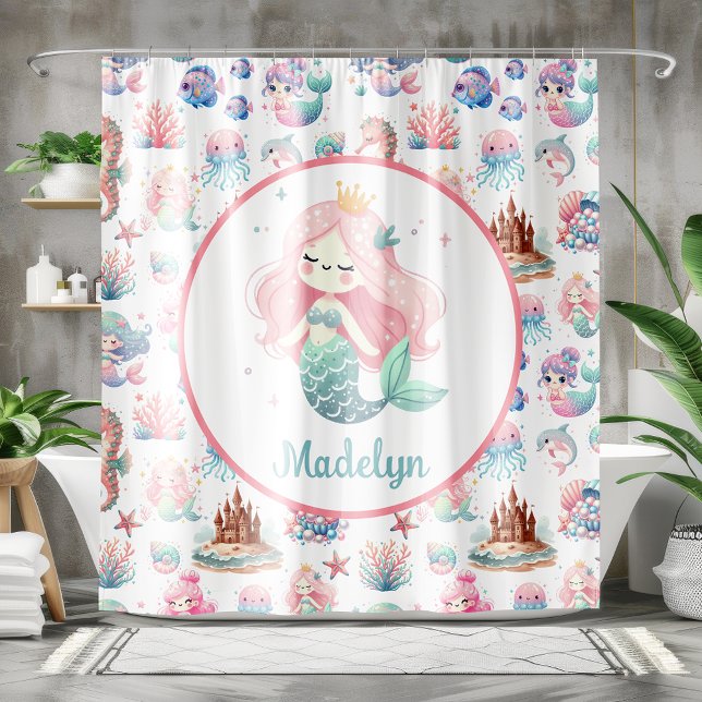 Meerjungfrau Duschvorhang Meerjungfrau Badezimmer  (Customizable Mermaid Shower Curtain)