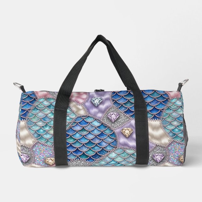 Meerjungfrau Einhorn | Märchen-Monogramm-Tasche Duffle Bag (Vorderseite)
