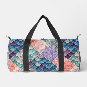 Meerjungfrau Einhorn Märchen-Monogramm-Tasche Duffle Bag