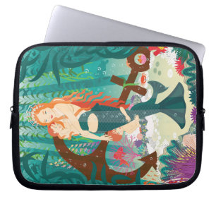 Meerjungfrau-Familie (Rotköpfe) Laptopschutzhülle