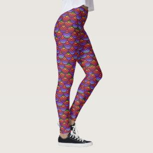 Meerjungfrau-Fisch-Skala-bunte Leggings