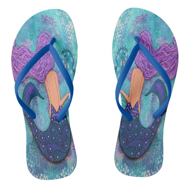 Meerjungfrau Flip Flops Slim Gurte (Fußbett)